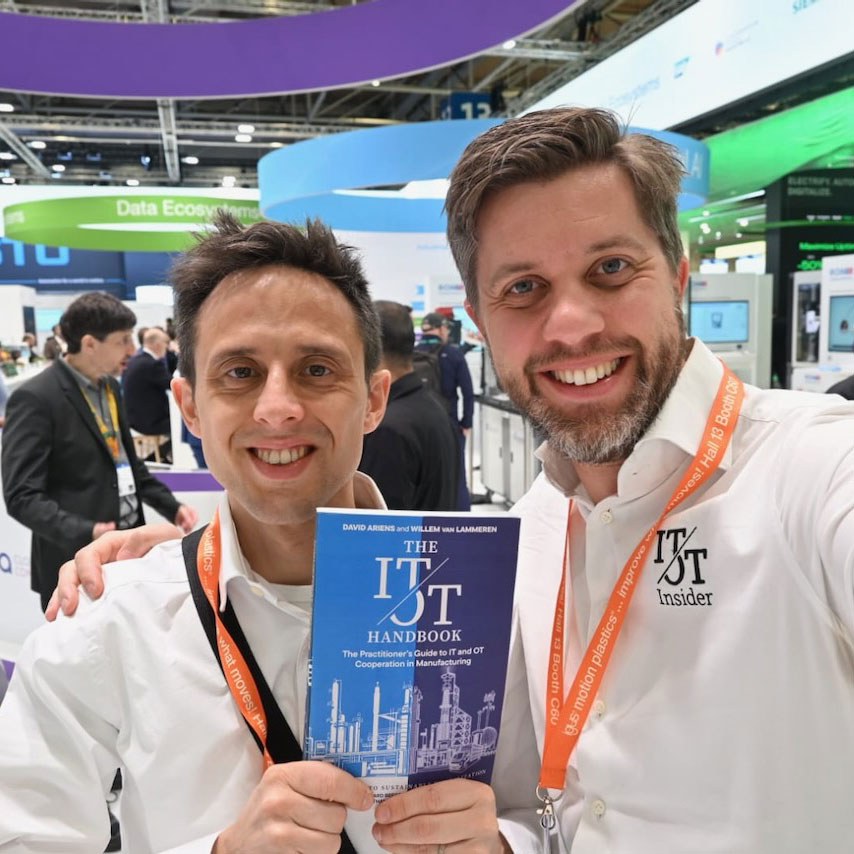 David Ariens and Willem van Lammeren, IT/OT Academy trainers, at Hannover Messe